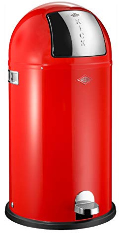 Wesco Kickboy Abfallsammler Metall Rot 40 L