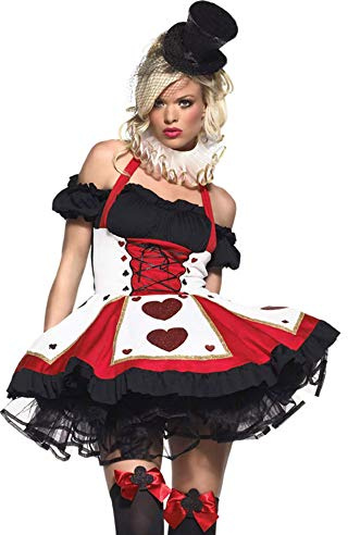 Leg Avenue 83409 - Pretty Playing Card Damen kostüm, Größe XL (Rot Schwarz)