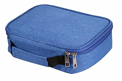 OMALOO Multifunktionale Stiftebox mit 72 Fächern, Bleistifthalter, Organizer mit abnehmbaren Fächern und Reißverschluss-Innentasche, für Studenten und Schüler, blau