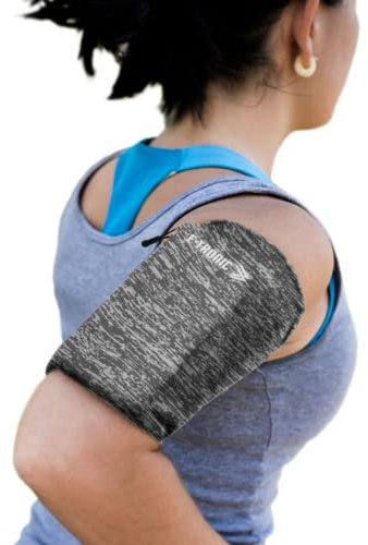 E Tronic Brassard de Sport pour Smartphone – Compatible avec Tous Les modèles de téléphones Portables – Gris – S