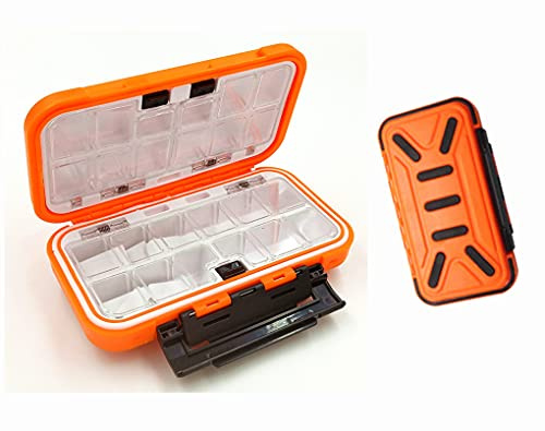 Toasis Angelzubehör Box Kleine Angelhaken Gewichte Sinkers Drehgelenk Aufbewahrungsbehälter (Orange)