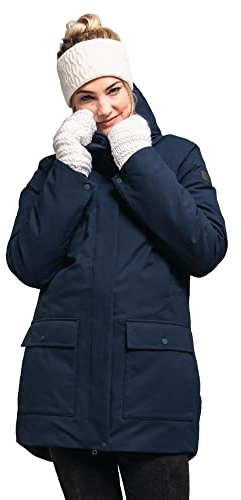 Schöffel Damen Ins. Parka Rotterdam L wind- und wasserdichter Damen Parka mit verstellbarer Taille, Wintermantel mit 4-Wege-Stretch und Teddyfutter