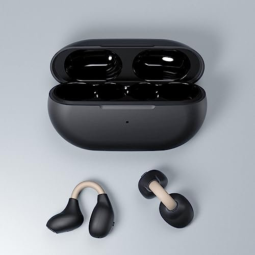 Wireless Ear Clip Bone Conduction Headphones Headset Open Ear Bone Conduction Earbuds Head Set Clip On Wireless Bluetooth Bone Conducting Open Ear Headphones Induction Earphones
