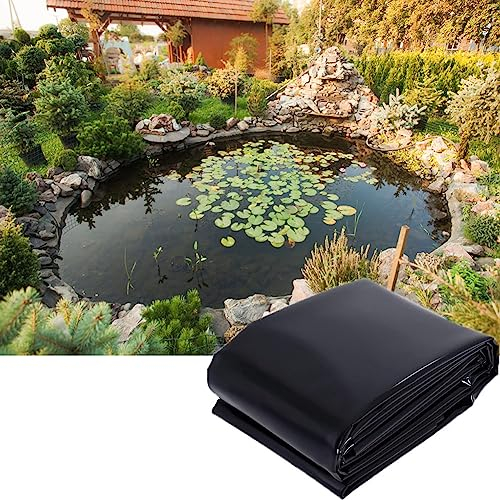 NUACOS wasserdichte Teichfolie 5x9m, HDPE Gartenteichfolie 0.5mm Stärke Schwarz Teichfolie, UV- Und Witterungsbeständig Schwerlast Poolfolie für kleine Teiche Bachläufe Brunnen