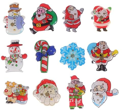 GALPADA 50pièces Épingles Luminaires De Noël Lot De Broches Flash Légères Avec Éléments Colorés Accessoires Festifs Pour Célébrations Mariages Anniversaires Et Fêtes