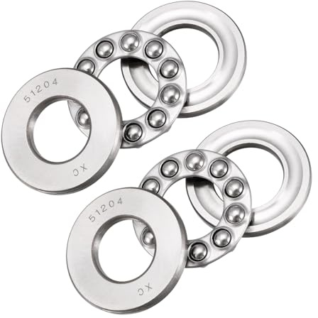 Kozelo 2 Stück 51204 Axial-Rillenkugellager - [20mm x 40mm x 14mm] Chromstahl Miniatur-Axiallager mit Unterlegscheibe für den Einsatz in Werkzeugmaschinen