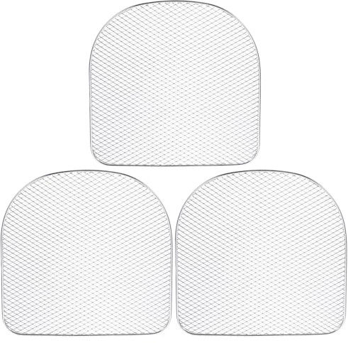 MAGICLULU 3 Pz Rete Grigliata Forno Elettrico Griglia Per Cottura a Vapore Griglie Per Friggitrice Ad Aria Impilabili Supporto Per Disidratatore Cibo Acciaio Inossidabile Bakeware Bianca