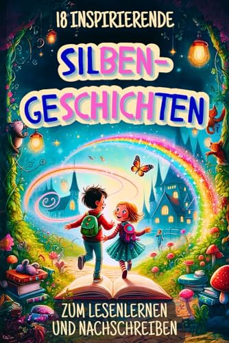 18 Inspirierende Silbengeschichten zum Lesenlernen und Nachschreiben: Erstlesebuch für die 1. Klasse mit farbiger Silbenmarkierung