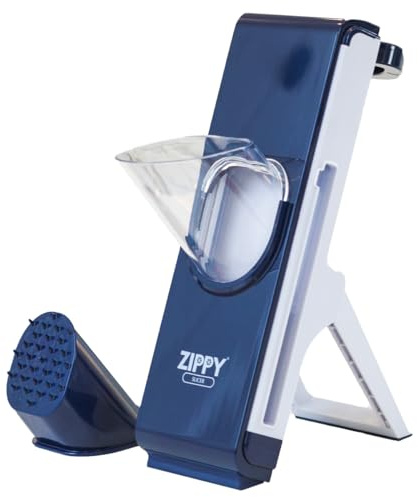 Orange Donkey, Zippy Slicer 4-in-1 Vertikale Mandoline - Blau - Zum Schneiden und Julienne – Küchenschneider, Multi-Cutter, Gemüseschneider - Schneidemaschine Obst und Gemüse