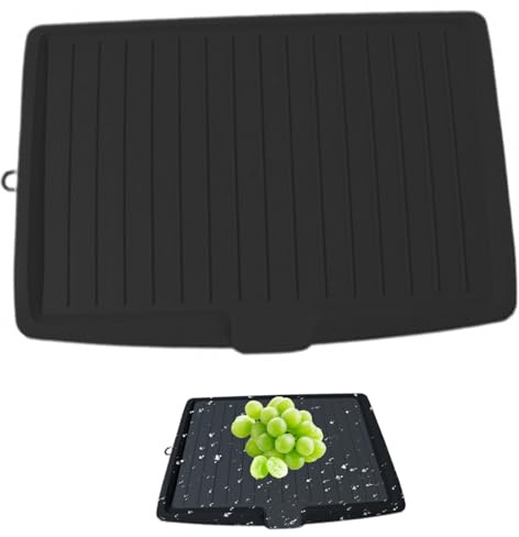 Dish Drain Board Plastic Drain Boards 17.6x12.2'' Dish Drainer Tray Large Dish Drainer Mat with Side Drop Slope Diversion Drainboard for Dish Rack Kitchen Counter,Drain Boards for Kitchen Counter