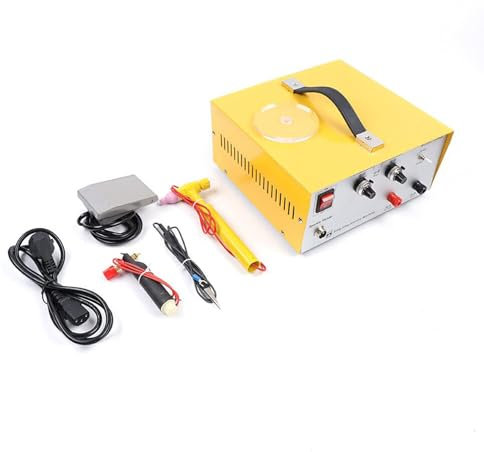 ZIXIAOS Kit Saldatore per Gioielli, Saldatrice a Punti a Impulsi 220v 80a Saldatrice a Punti per Gioielli in Oro Argento Saldatrice Elettrica per Gioielli Oro Argento Platino