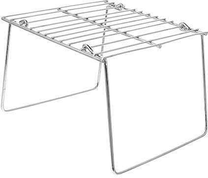 BCOATH Edelstahl Grillrost Klappbar Robust Rostfrei Hitzebeständig Für Outdoor Camping Grill Zubehör Langlebig Stabil
