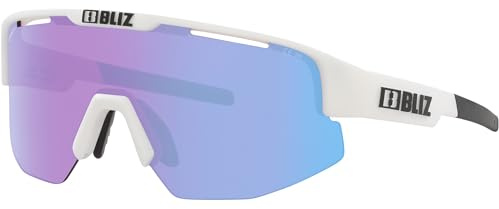 Bliz Unisex Matrix Small Nano Optics Nordic Sportbrille, white begonia-blue, CAT.2, OneSize