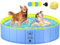 COZII Dog Paddling Pool, 120 x 30cm Foldable Dog Pool Non-Slip, Durable Large Paddling Pool for Dogs, Upgraded 6mm PP Board and Hard PVC, Portable Swimming Pool for Kids, Doggy, Pets