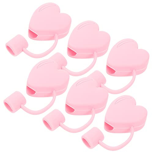 Cabilock 6 Tapones Antipolvo De Silicona Cubierta De Silicona Para Pajita Protector De Pajita Decorativo Duradero