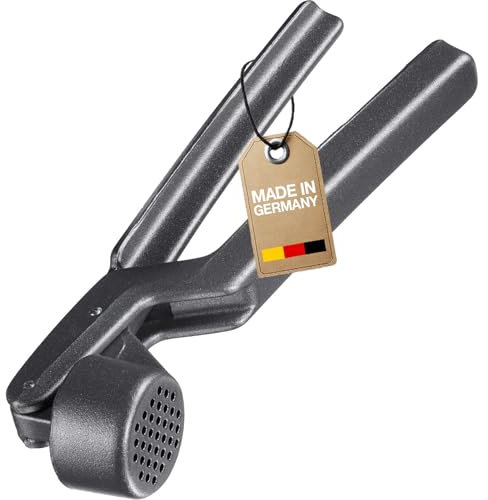 Westmark Spremiaglio Novapress Black Edition, Spremiaglio ergonomico premium e spremizenzero per aglio e altro, Antracite