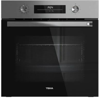 TEKA Horno Multifunción DualClean, 8 Funciones de Cocción, Sistema de Autolimpieza Pirolítica e HydroClean, Funciones Chef, Acero Inoxidable, Clase A+, Modelo NEO HSB 6250 P
