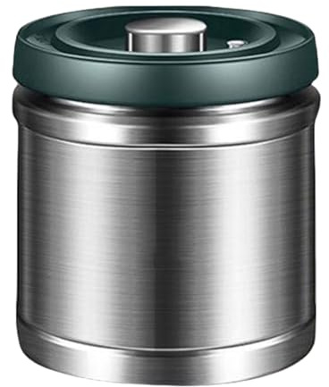 Tarro multiusos de acero inoxidable 304 con tapa, sellado al vacío, recipiente de cocina de metal para granos de café, recipiente sellado al vacío