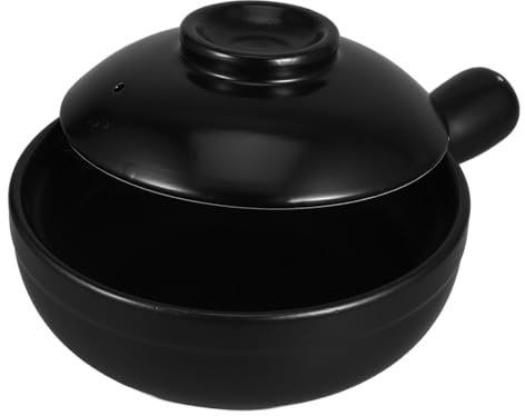 ULTECHNOVO Olla Arrocera De Piedra Tradicional Tapa Ollas De Barro De Para Cocinar Gachas De Arroz Para Cocina Asiática