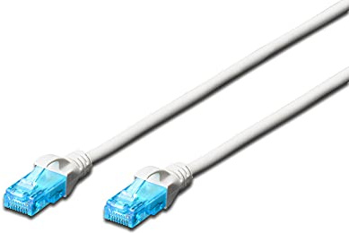 DIGITUS LAN-kabel Cat 5e – 2 m – U/UTP oskärmad – 1 Gbit/s – 100 MHz – CCA-nätverkskabel med RJ45 – PVC-mantel – AWG 26/7 – Kompatibel med Cat6 och Cat5 – Grå