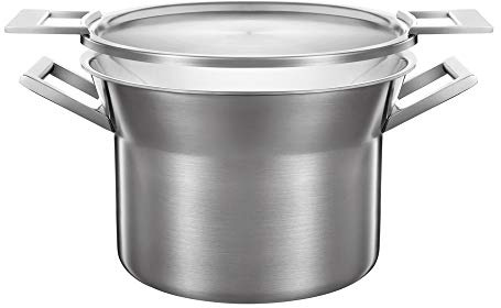 CASTEY - Cacerola Alta de Artic, 28 cm, Aluminio, Color Plateado, con Tapa Reversible, Revestimiento Antiadherente, Distribuye de Forma Homogénea el Calor, Resistente y Duradera, Libre de PFOA