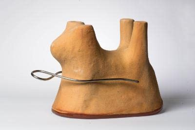 Poterie Friedmann - Moule à pâtisserie en Terre Cuite en Forme d'agneau de Pâques 20 cm