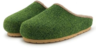 Pantoffelmann Chaussons Sabots en Feutre Olive - 37 EU