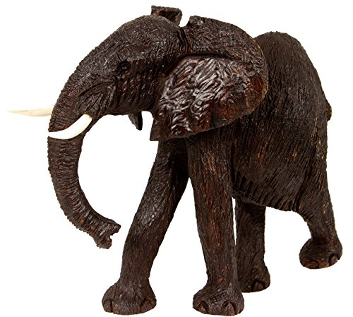 Elefant Ebo in Verschiedene Größen Handarbeit aus SIMBABWE Afrika Deko sehr hochwertiger HolzElefant Figur Holzfigur, 25cm
