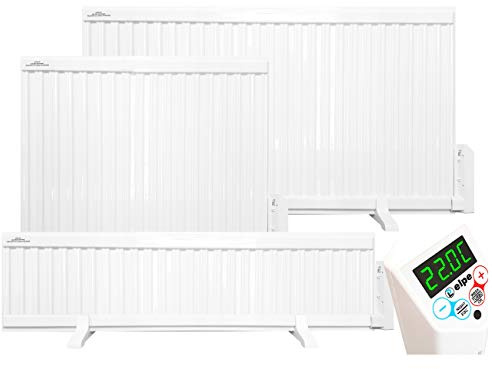 Oil Filled Electric Radiator Heater Wall Mounted or Portable with LCD Thermostat Programmable (1500W - 780mm x 660mm*)