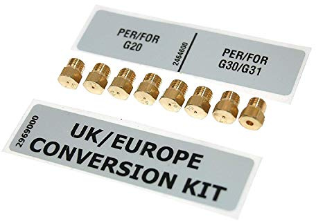 8 x LPG Düsen für Herdgas 1x50, 2x65, 2x70, 2x87 1x95