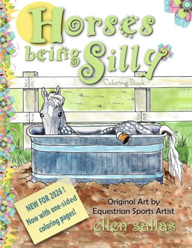 Horses Being Silly Coloring Book (Equestrian Coloring Books by Ellen Sallas)
