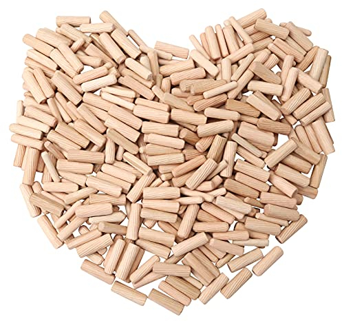 300 Pezzi Tasselli in Legno, Perni 6 mm, 8 mm, 10 mm, Cavicchi, Spine per Scanalature, Mobili, Falegnameria