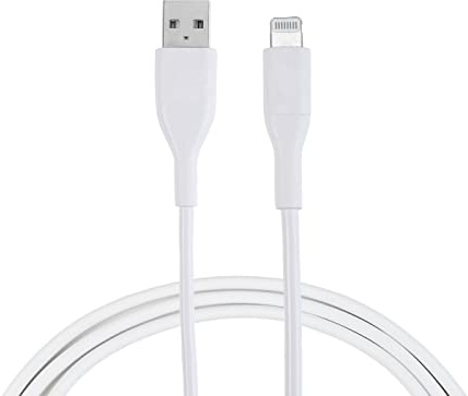 MUTTO Cable de datos cargador de PVC USB 2.0 - LIGHTNING de 1 Metro Blanco