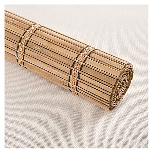 YSJX Retro Jalousine Bambusrollo, 40-140cm Breit Bambus Raffrollo, Natur Holzrollos, Sonnenschutz und Sichtschutz Rollo Seitenzugrollo Für Veranda Deck Terrasse, Anpassbar (Size : 40x130cm/16x51in)