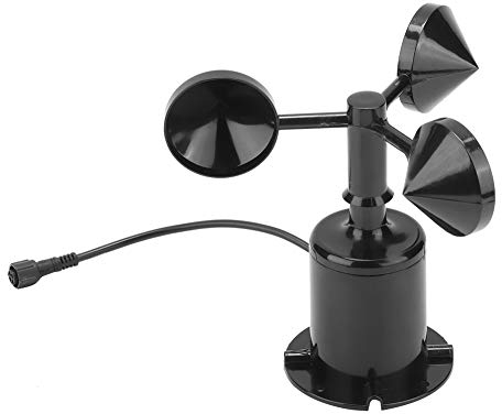 Wind Speed Sensor,0-70m/s Environment Output Pulse Type Three Cups Wind Speed Sensor Anemometer