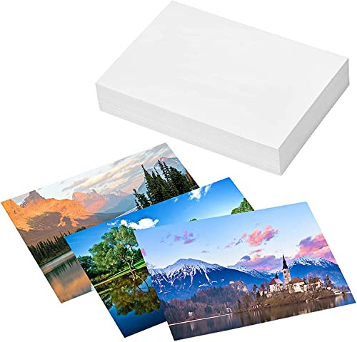 Fotopapier, 100 Blatt Glanzpapier, 8,9 x 12,7 cm, 180 g/m², Lossy Photo Paper | Fotopapier für Drucker, 8,9 x 12,7 cm, Fotopapier für Laserdrucker, 7,6 x 12,7 cm, glänzendes Papier, Bürobedarf