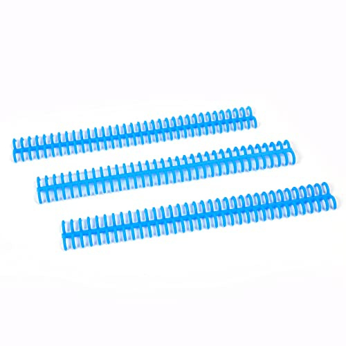 RAYSON Klick Binderücken, 34 Ringe, 75 Blatt, Blau, 30 Stück | Umweltfreundliches PP-Material, geeignet für alle 34-Loch-Bindesysteme