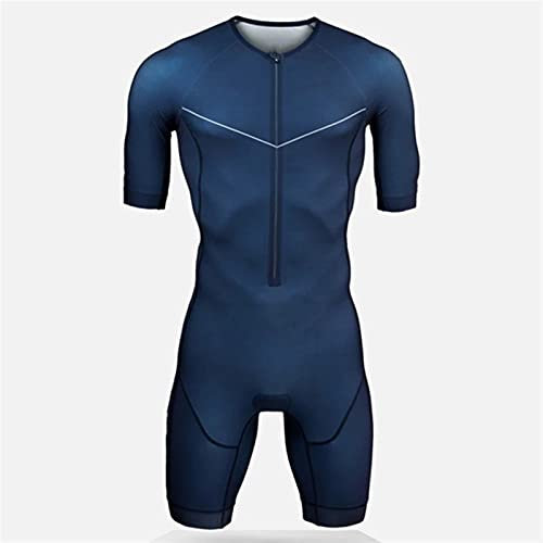 Tuta da Triathlon da Uomo Tuta Intera da Triathlon, Tuta da Ciclismo Tuta da Triathlon da Uomo Tuta Estiva da Ciclismo da Uomo (Tuta Colorata 10, Taglia Grande)
