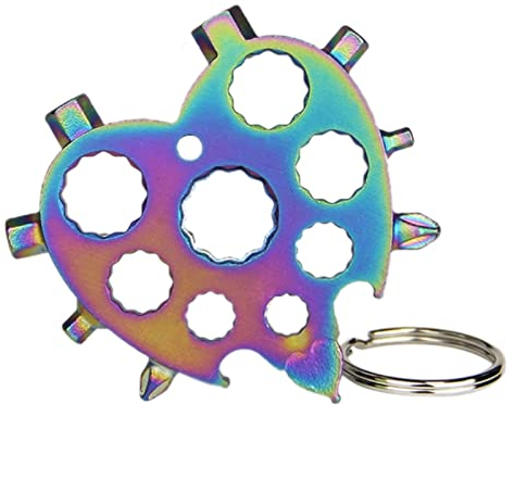 Snowflake Multitool ,Screwdriver Spanner,Snowflake Multitool Snowflake Multi tool Snow Multitools Bottle Opener-Screwdriver-Wrench Gadgets Gift Idea Chrisrmas Presents (Color : Colorful) ( Color : Bla