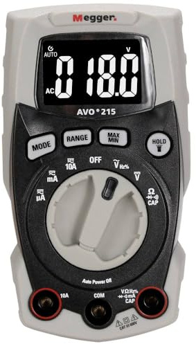Megger AVO215 Handheld Multimeter Digital CAT III 600V Display (Counts): 4000