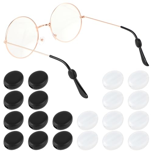 WLLHYF 10 Pairs Eyeglass Anti-Slip Silicone Ear Clip, Glasses Temple Grips Retainer Mini Round Glasses Holder Over Ear, Eye Glasses Grippers Safety Stopper for Sunglasses Presbyopia Reading Glasses