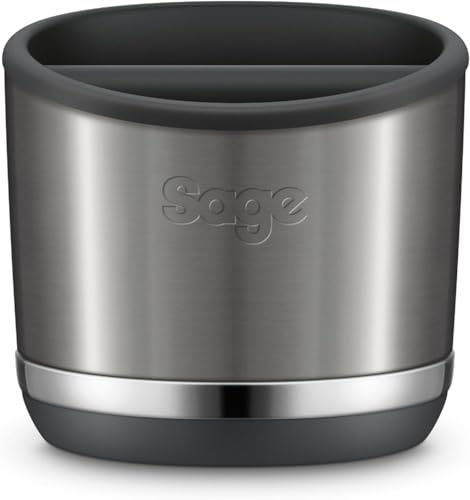 Sage - The Knock Box 10 - Abklopfbehälter - Für einfache & saubere Entsorgung von Kaffeekapseln - Speichert bis zu 10 Espressopods - Schwarzer Edelstahl