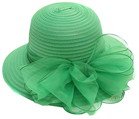 XIUH Damenhut Organza Hut Hochzeit Sonnenhut Blumen Strandhut Anlasshut Brauthut Strohhüte Sommerhut Damen Elegant Damen Sonnenhut Damenhüte Elegant
