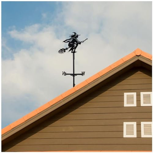 Hexen Deko Garten, Weathervanes, Böse Hexe Garten Dekorationen, Wetterhahn Hexe, für Terrassen- und Gartendachdekoration im Freien