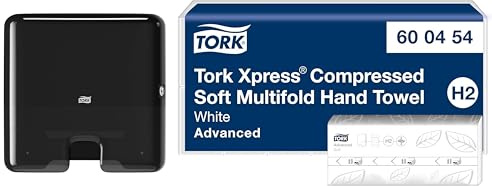 Tork Xpress Mini Spender für Multifold-Handtücher Weiß H2, Einzeltuchentnahme, Elevation Design, 552101