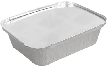 YDYAENIO Vaschette Alluminio 125 Pezzi Vassoio di Raccolta for griglia teglia in Alluminio con Coperchio Vassoio di Raccolta for griglia for Barbecue(450ML)
