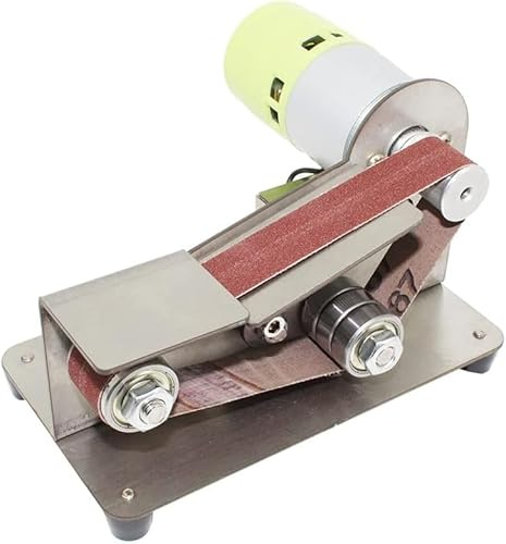 Mini Lijadora De Banda, Afilador De Cuchillos De Ángulo Fijo De 15 Grados, Lijadora De Banda Pulidora Ajustable De 7 Niveles, Máquina Pulidora De 100 W Con Pulidora De Banda De Lijado De 10 Piezas