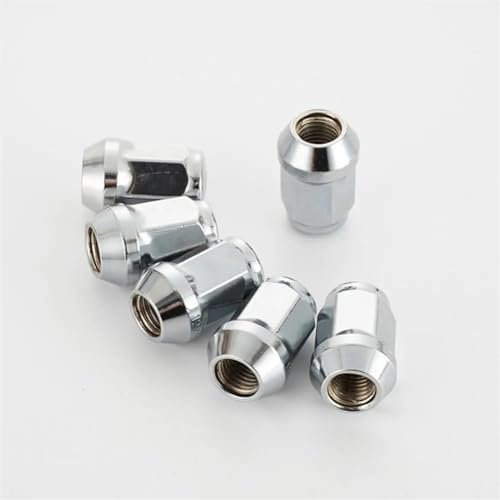 WTIXCRQ Radbolzen Radschraube 35 Mm 1,38 Zoll Auto-Radmutter 13/16 Zoll 21 Mm/19 Mm M12 X 1,50/m14 X 1,5/m12 X 1,25 (5 Lugs Und 6 Lugs) Auto-Radmuttern Radnabe Reifenschraube(Hex 21mm 6pcs,M14x1.5)