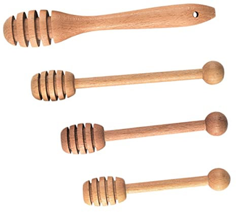 PRETYZOOM 4piezas Cucharas De Miel Prácticas Barras para Remover Miel Cucharones