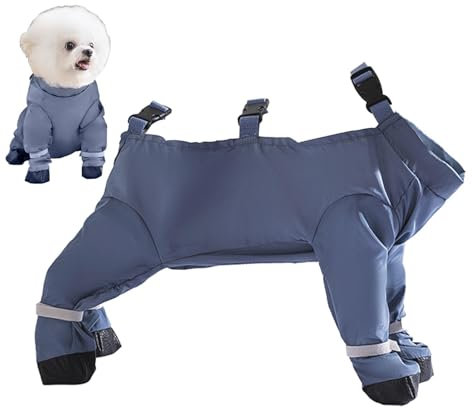Ruyeiig wasserdichte Hundestiefel mit Hosenträgern,Hunde-Hosenträgerstiefel,Schmutzfester Anti-Fall-weicher Hundeschuhe-Haustier-Pfotenschutz - Schmutzfeste Anti-Fall-Stiefel, rutschfeste und